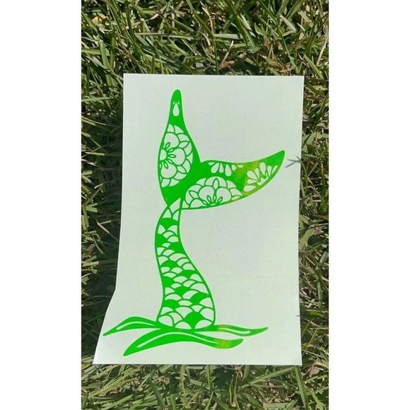 Mermaid Tail Holograpic Decal 6" - Picture 2 of 3